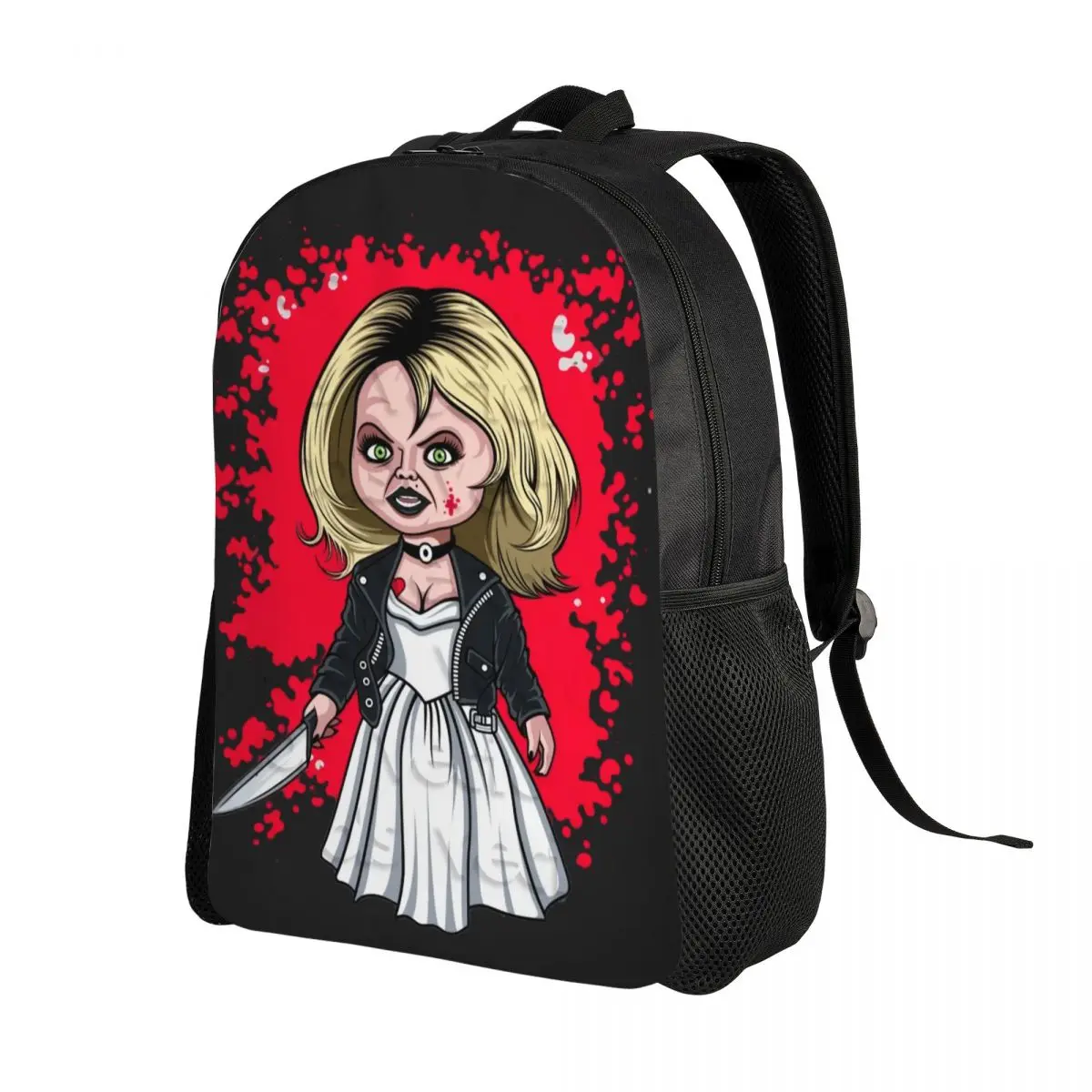 Customized 3D Print Bride Of Chucky Backpacks Boys Girls Scary Tiffany School College Travel Bags Bookbag Fits 15 Inch Laptop