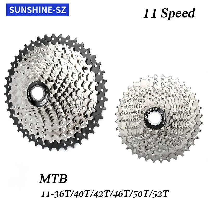 

Sunshine 11 Speed Cassette 11V Freewheel 25T-52T MTB Cassette Road Bike Sprocket bicycle accessories for Shimano Sram bike