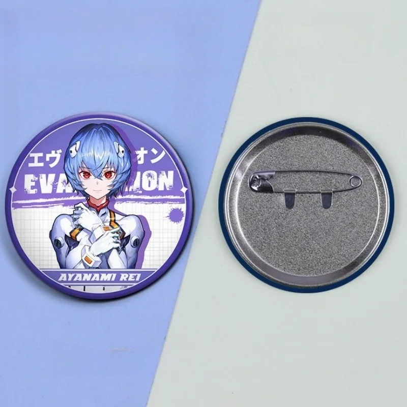 

Anime Neon Genesis and Evangelions Series Tinplate Badge Cartoon Character Asuka Langley Soryu Creativity Printing Badge Toy