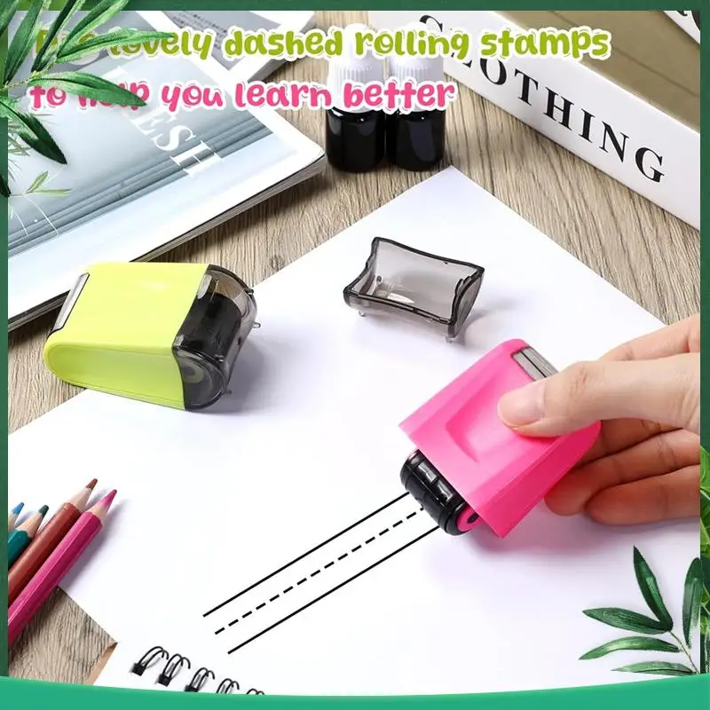 

(NEW) Practice Roller Stamp Ink Line Rolling Stamp Parents Teacher Stamp Supplies For Sentence Strip Handwriting Practice