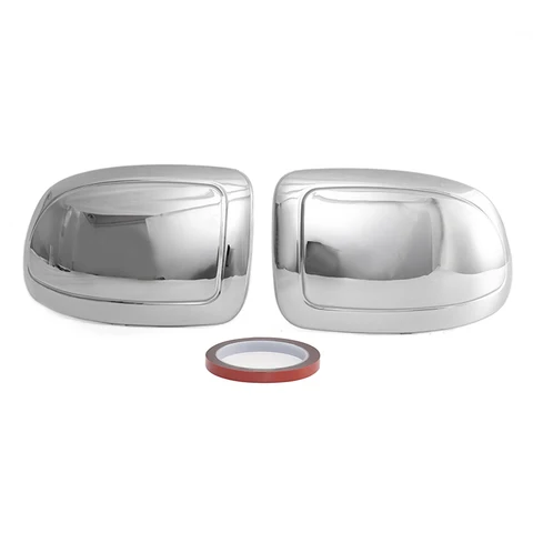 Пара Хромированных Накладок На Зеркала Для Chevrolet Suburban, Silverado, GMC Sierra, Yukon, Tahoe, Avalanche, Самоклеящиеся