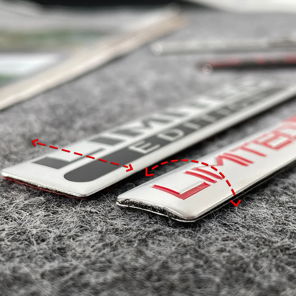 1 قطعة طبعة محدودة جديدة شعار سيارة ملصق ثلاثية الأبعاد سبائك الألومنيوم المواد ديكور السيارات الباب الجانب الخلفي ملصق لمصد #4