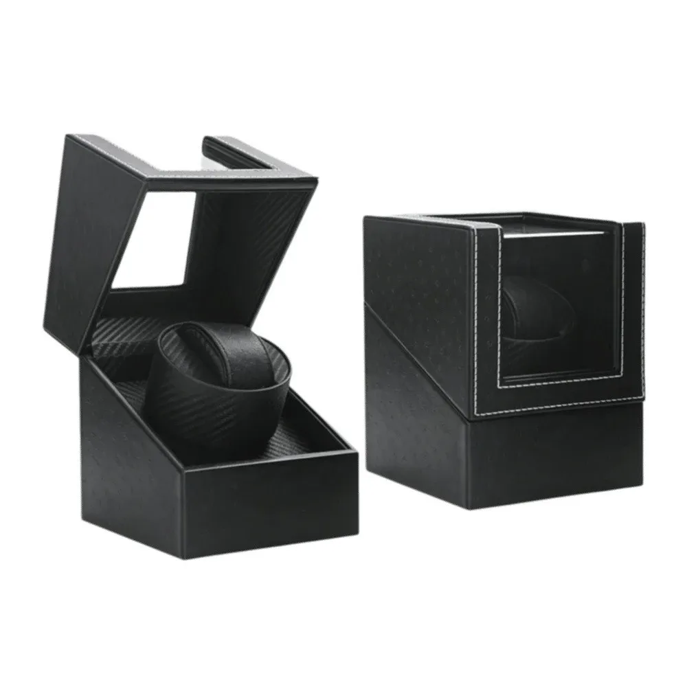 Silent Motor Single Watch Winder Storage Wooden Mechanical Watch Winder Anti-Magnetic Watch Display Watch Rotator Home Use
