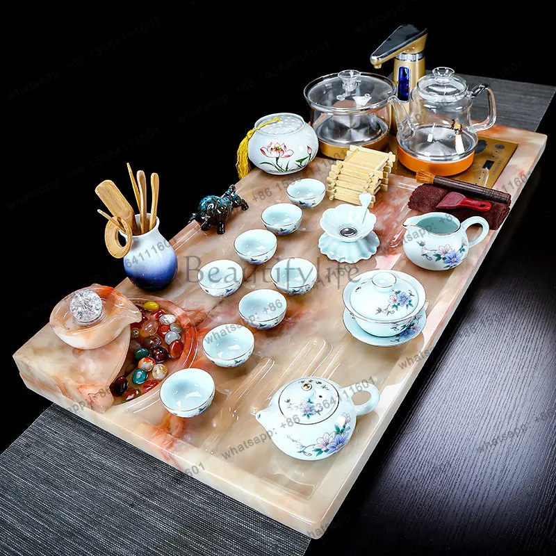 Factory Direct Sales Tableware Pot Tea Tray Serving Decorative Accessories Ceremony Table Tea Tray Hospitality Living Room Plate