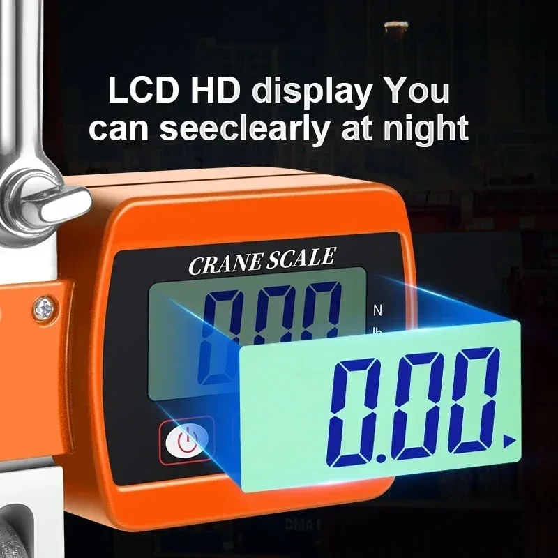 

Best sell 500Kg Digital Crane Scale Portable Hanging Scale Heavy 300Kg Crane Scale LCD Backlight Industrial Hook Scales