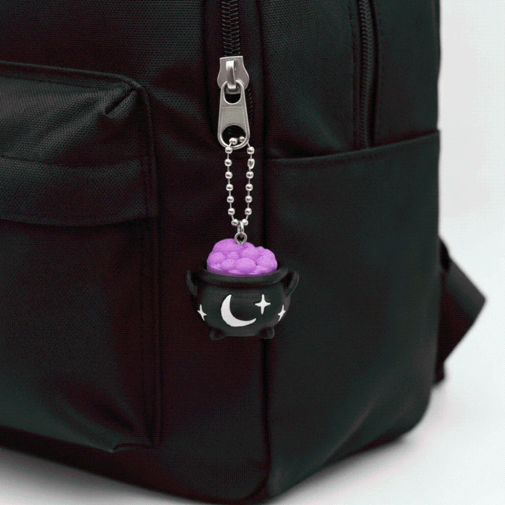 Miniature Halloween Ghost Key Chain Durable Lightweight 3D Printed Mechanical Portable Button Clicker Pendant Goodie Bag Filler