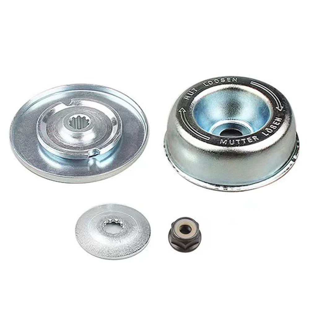Metal Adapter Kit for String Trimmer Includes 4 Essential Parts Collar Nut Rider Plate Thrust Washer Thrust Plate No Size