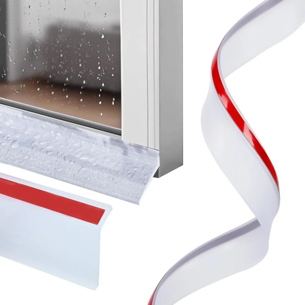 1pc Window Water Blocking Bar Sliding Window Rain Seal Windproof Insulation Flashing Board For Balcony Weatherstrip