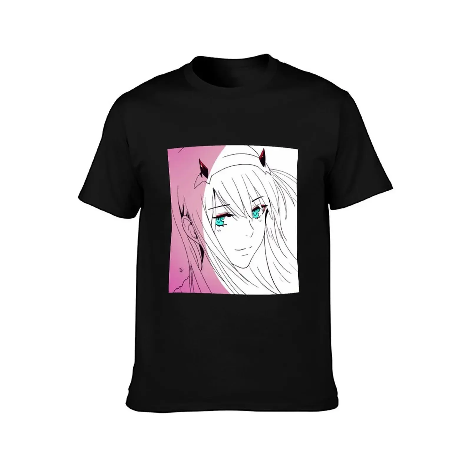 Zero two T-Shirt oversized t shirt plus sizes man clothes fitted t shirts for men