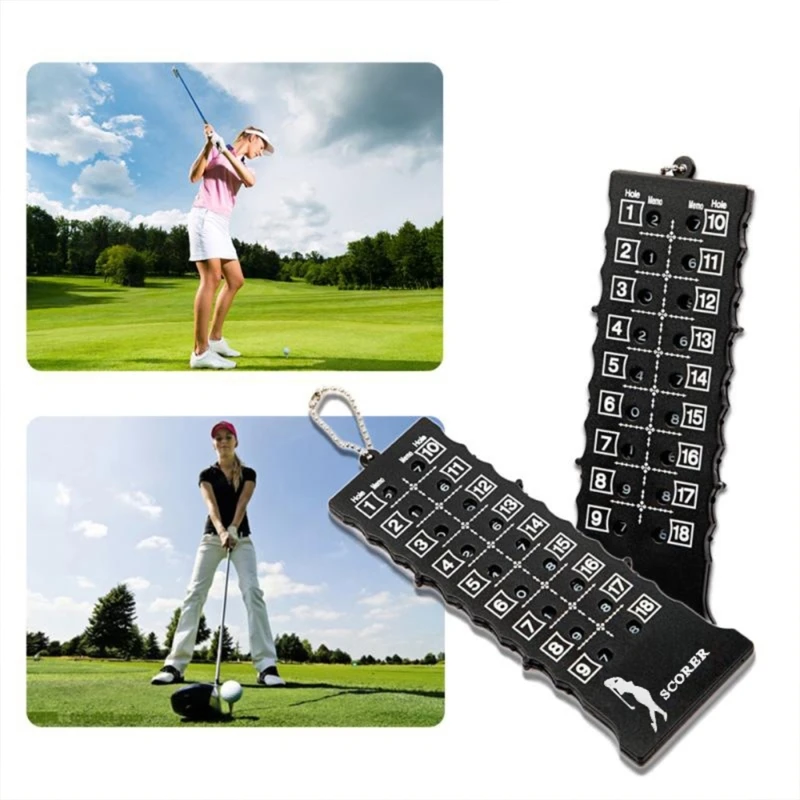 Handheld Keychain Golf Scorer Digits Rectangle Golf Count Shot Sport Clickers