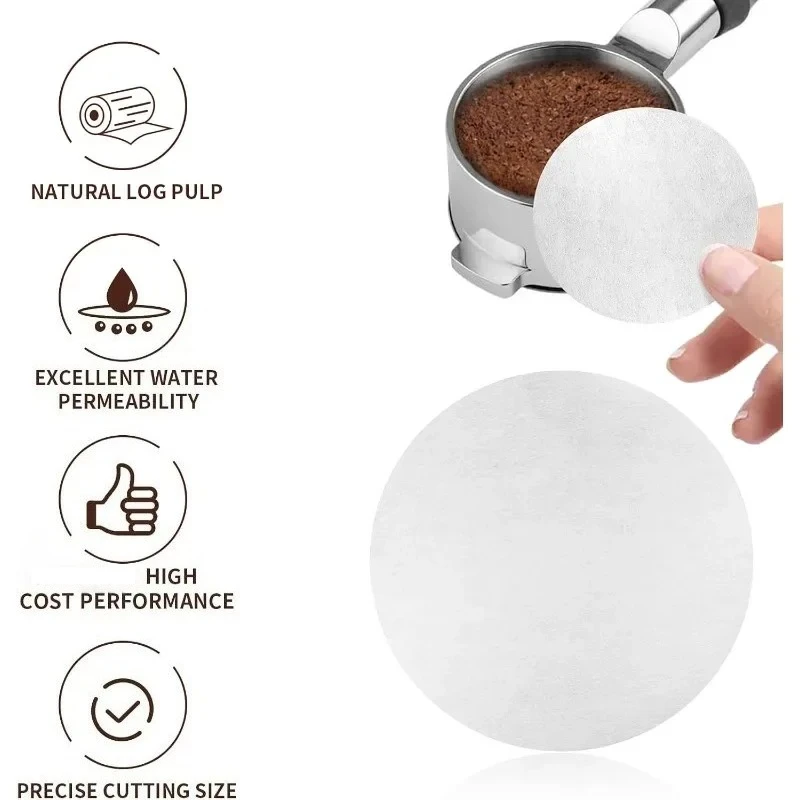 Replacement Paper Coffee Filters- 500 Count Round Coffee Filter Disposable Coffee Maker Filters for Espresso Makers,White