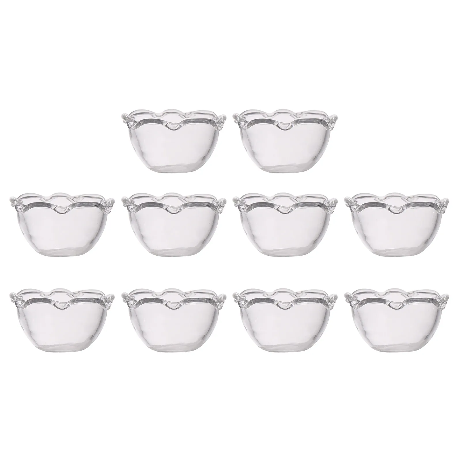 

Набор из 10 миниатюрных стеклянных соусниц: прозрачные маленькие кухонные аксессуары для детских игр, ролевых игр, творчества и декоративного оформления
