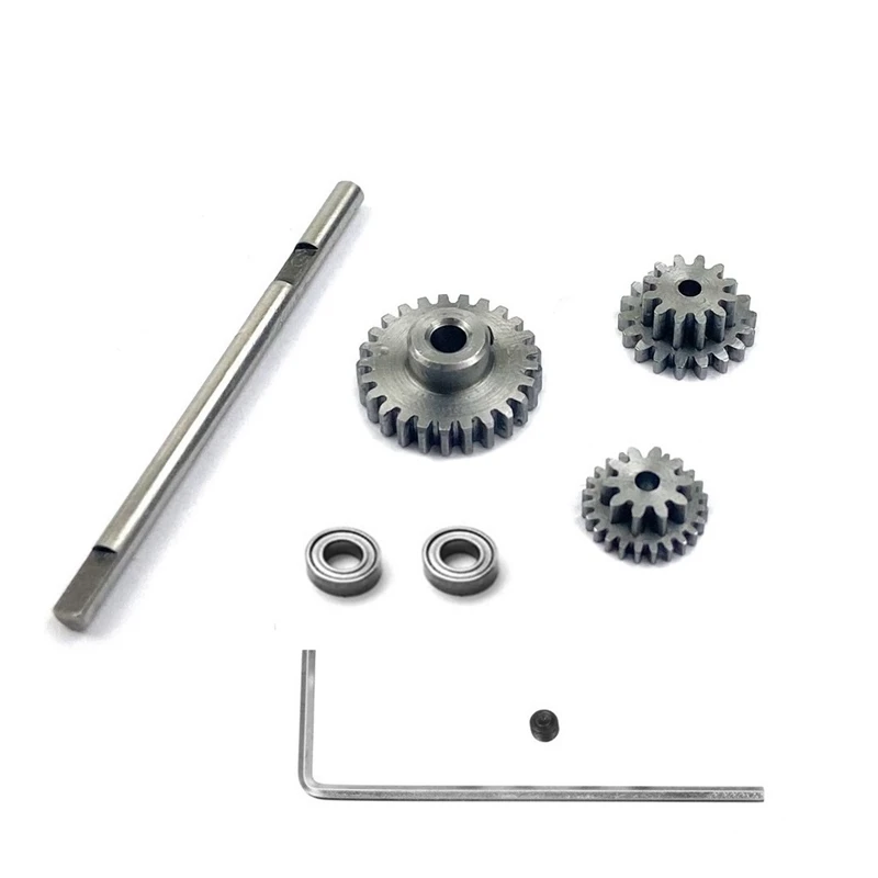 Metal Transmission Gear with D Axis Gearbox Steel Gears Set for WPL D12 1/10 RC Car Upgrade Parts Accessories