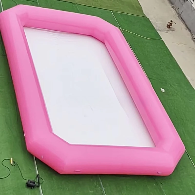 Inflatable round or rectangular swimming pool for water walking ball games