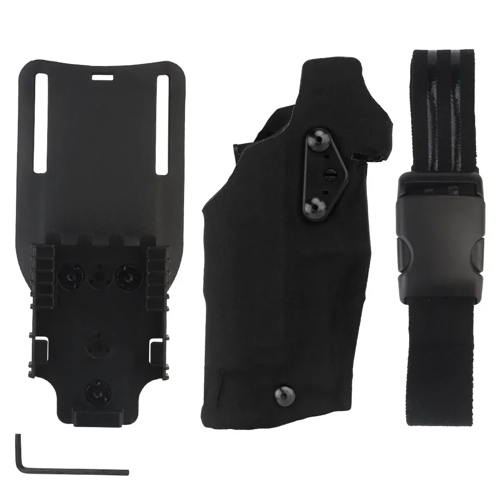 

Tactical Pistol Leather Case QLS Quick Release Installation Adapter Pistol Belt Waist Case Compatible with GL 17/19 X300 X300U