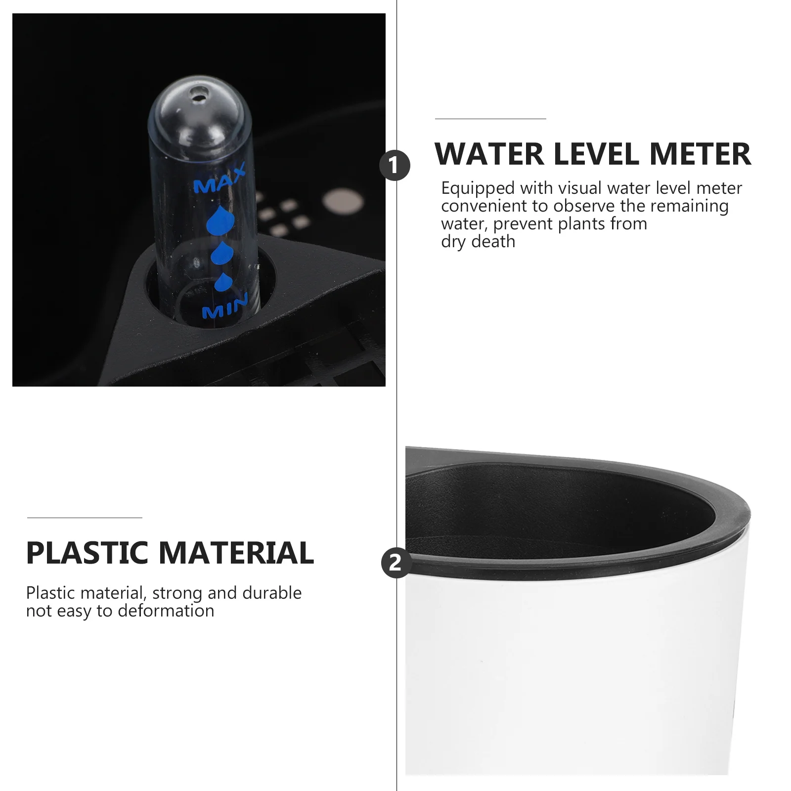 

1Set Self Watering Automatic Flower Pot Durable Planting Container for Indoor Succulents Garden Balcony Decoration