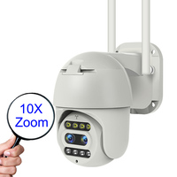 2022 New Arrival 10X Zoom Carecam Pro Dual Lens Night Vision Outdoor Wireless Security WiFi CCTV PTZ IP Camera