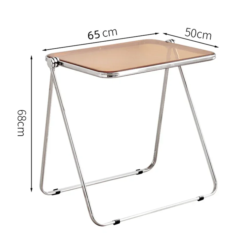 

Ins Style Folding Table Transparent Acrylic Balcony Bedroom Table And Chair Modern Simple Household Portable Office Furniture