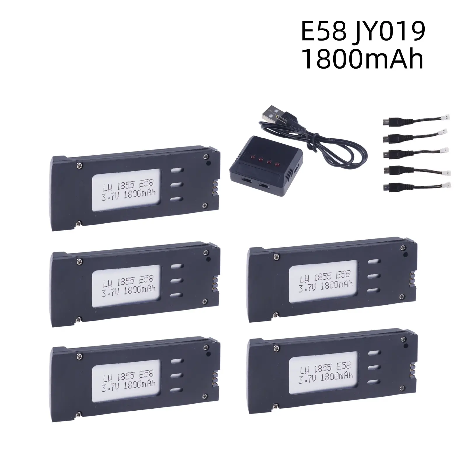 Batería de litio de 3,7 V, 1800mAh, Compatible con E58, S168, JY019, S168, piezas de repuesto para cuadricóptero