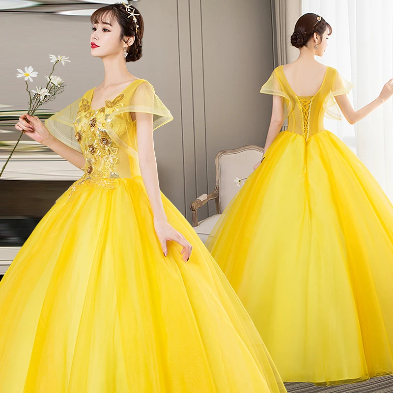 Bonbon Farbe Quince anera Kleider Mode V-Ausschnitt ärmellose Ballkleid Kleid Pailletten Blume elegante lange Suknia Balowa benutzer definierte Größe