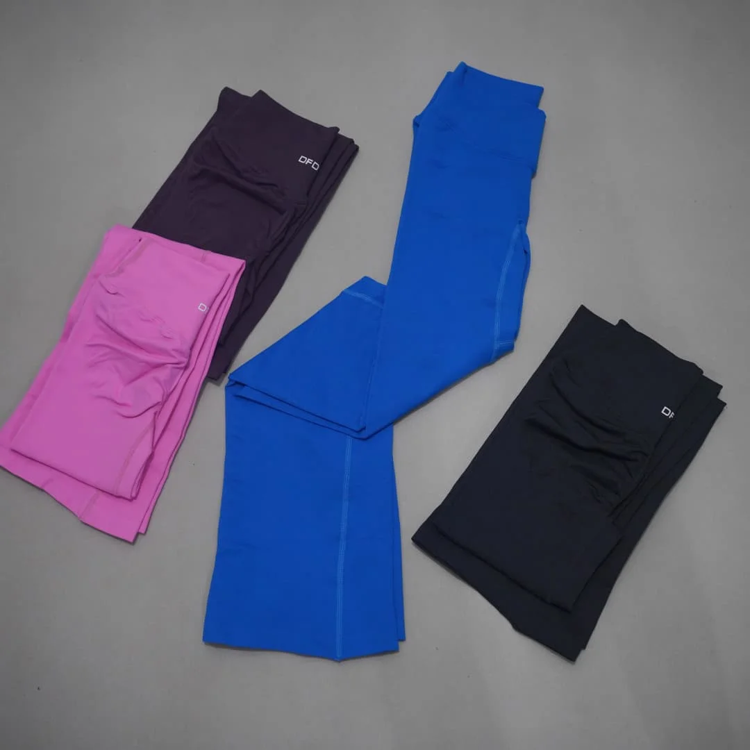 DFDK High Waist Seamless Flare Yoga Leggings for Women Quick Dry Hip Lift Stretch Flared Pants Gym Workout Pilates Athletic Wear