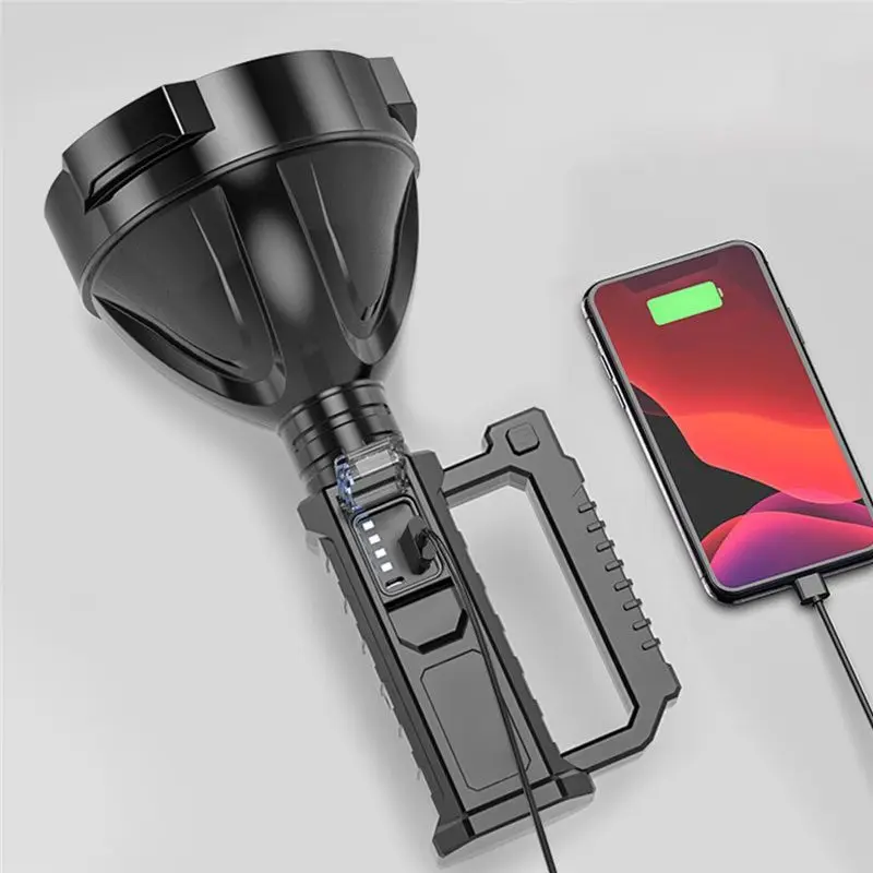 

【BIG-SALE】Lamp Outdoor LED Portable Flashlight Holder Lamp High-Power Waterproof USB Rechargeable Strong Light Searchlight