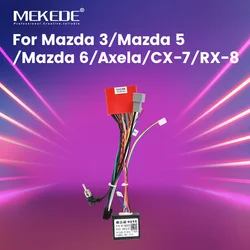 MEKEDE For Mazda 3 2006-2015/Mazda 5/AXELA/Mazda 6/Mazda Rx-8 /Mazda CX-7 Car Radio 16Pin Wiring Harness Adaptor Cable Canbus