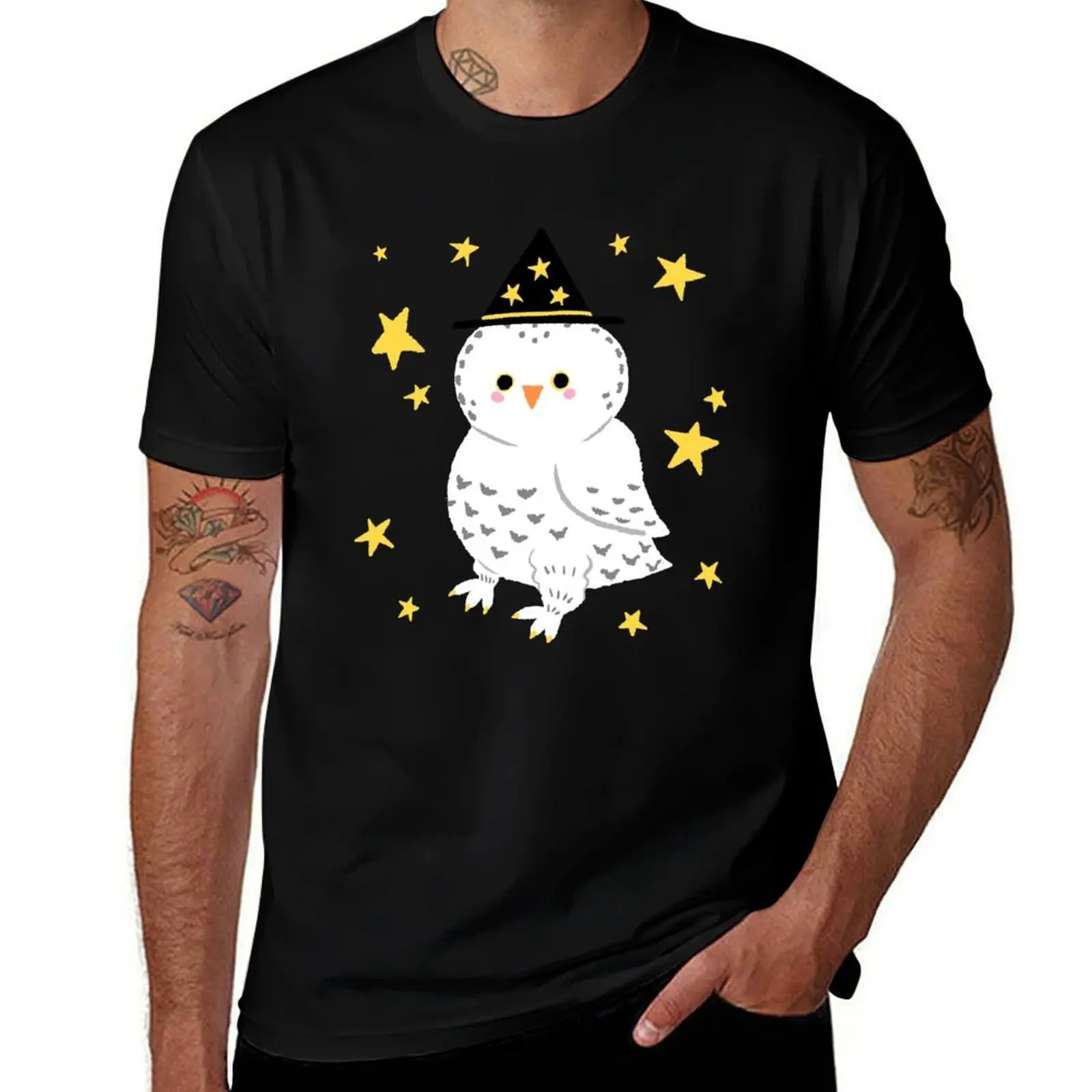 Cute Magic Snowy Owl Wizard T-Shirt Holiday Party Tee Shirt T-Shirt