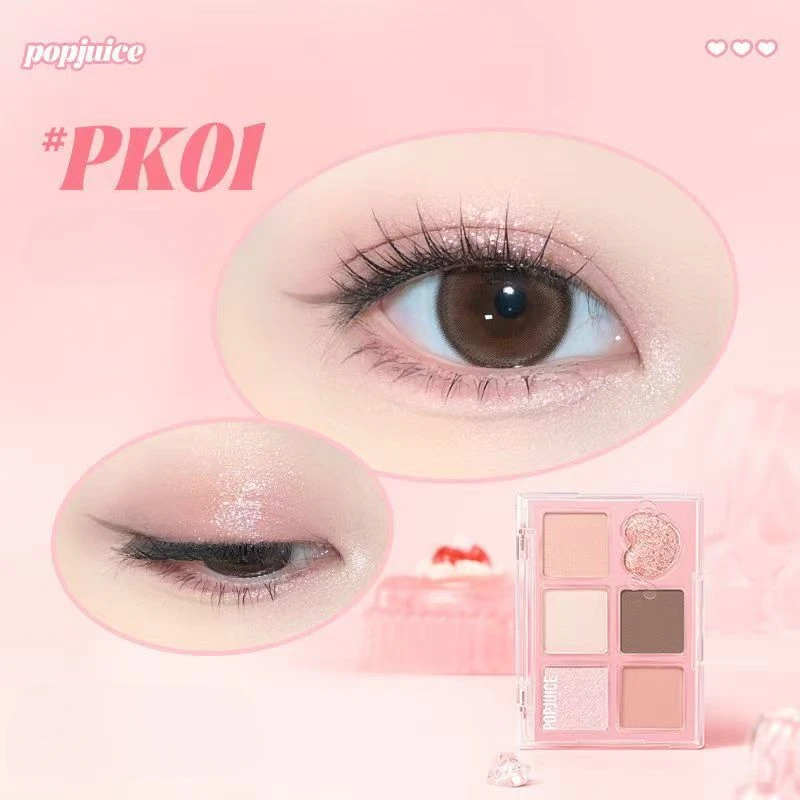 

POPJUICE 6 Color Eye Shadow Explodes High Face Value Matt Atmosphere Long-lasting Easy To Wear Natural Brighten Makeup Cosmetics
