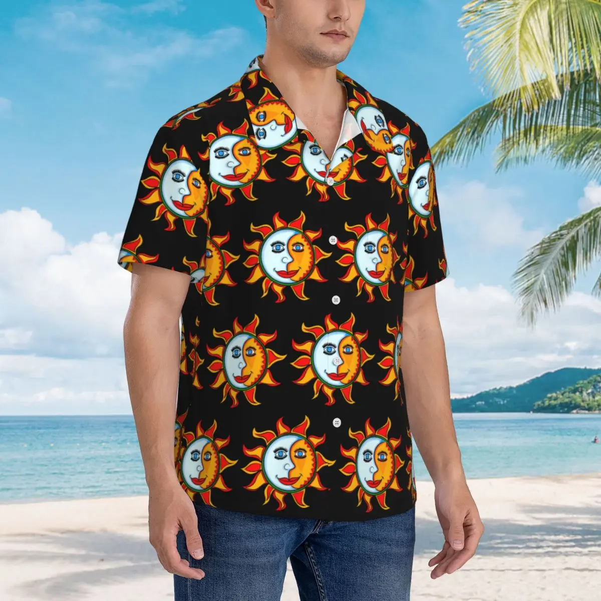 

Jovanotti Hawaiian Shirts Funny Men Short Sleeve Shirt for Summer Beach Men's Lapel Tops
