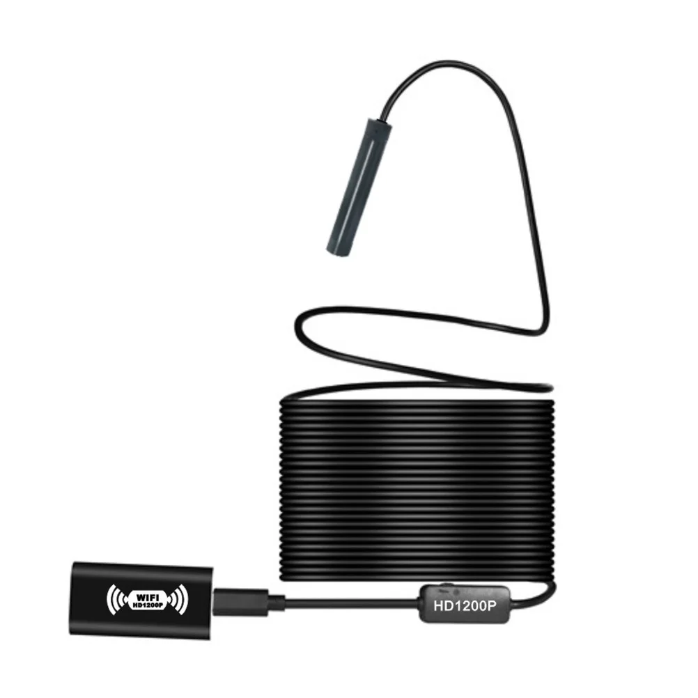 Telecamera di ispezione periscopio impermeabile da 5 m 1200p IP68 per cavo rigido con luci a LED per tablet PC Ios Phone