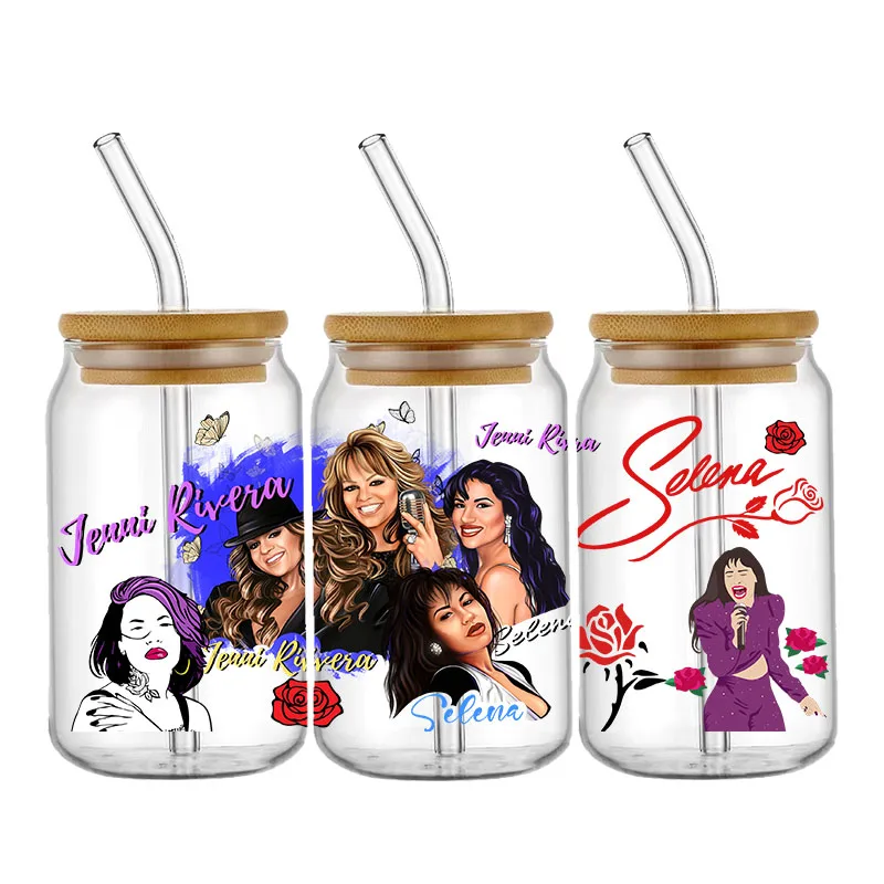 Personalize Superstar Famous Singer Beautiful UV DTF Cup Wrap Transfers Stickers Custom Labels DIY Waterproof Decals For Glass