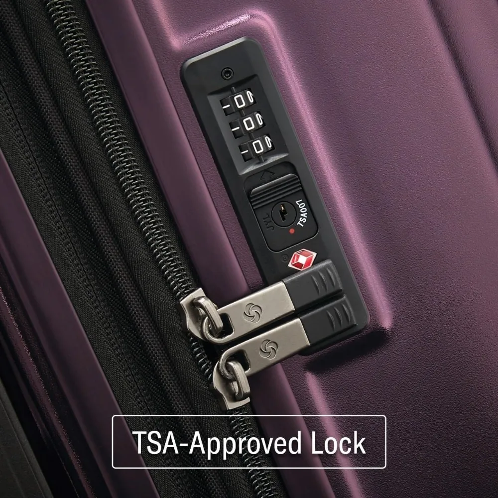 Lightweight Hardshell Luggage Set 3-Piece, Durable Impact Resistant, 360° Spinner Wheels, Aero Trac System, Travel Essential