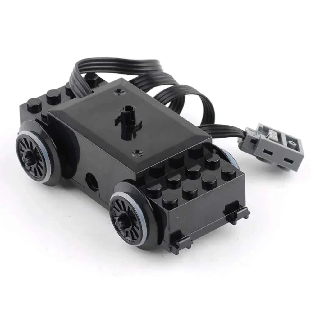 MOC Technische Elektronische Bouwstenen Onderdelen Treinspoor Motor Met Wielas Rubberen Ring Bakstenen DIY Auto voor Legoeds 88002