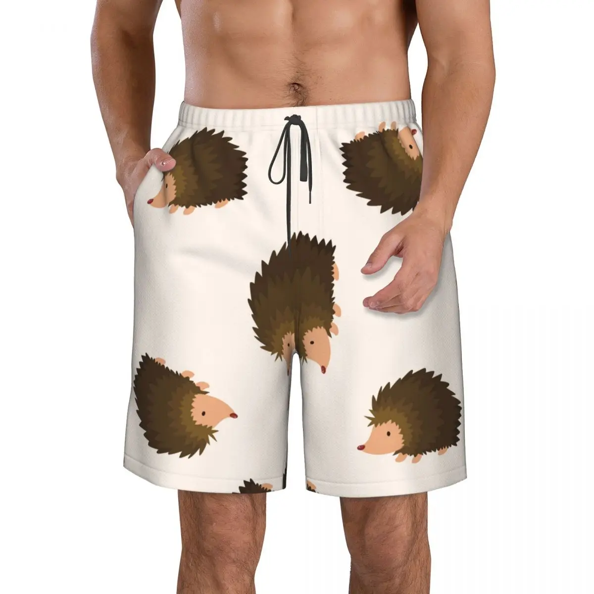 

Hedgehog Cartoon Pattern Beach Board Shorts Swimming Swimsuits Surfing Shorts Swimwear Shorts