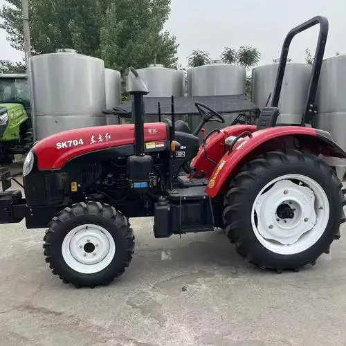 Agricultural 4WD 504 Tractor, Diesel Rotary Tiller, Ditching, Tillage, and Seeding Machine, Dual-Purpose Greenhouse Machine