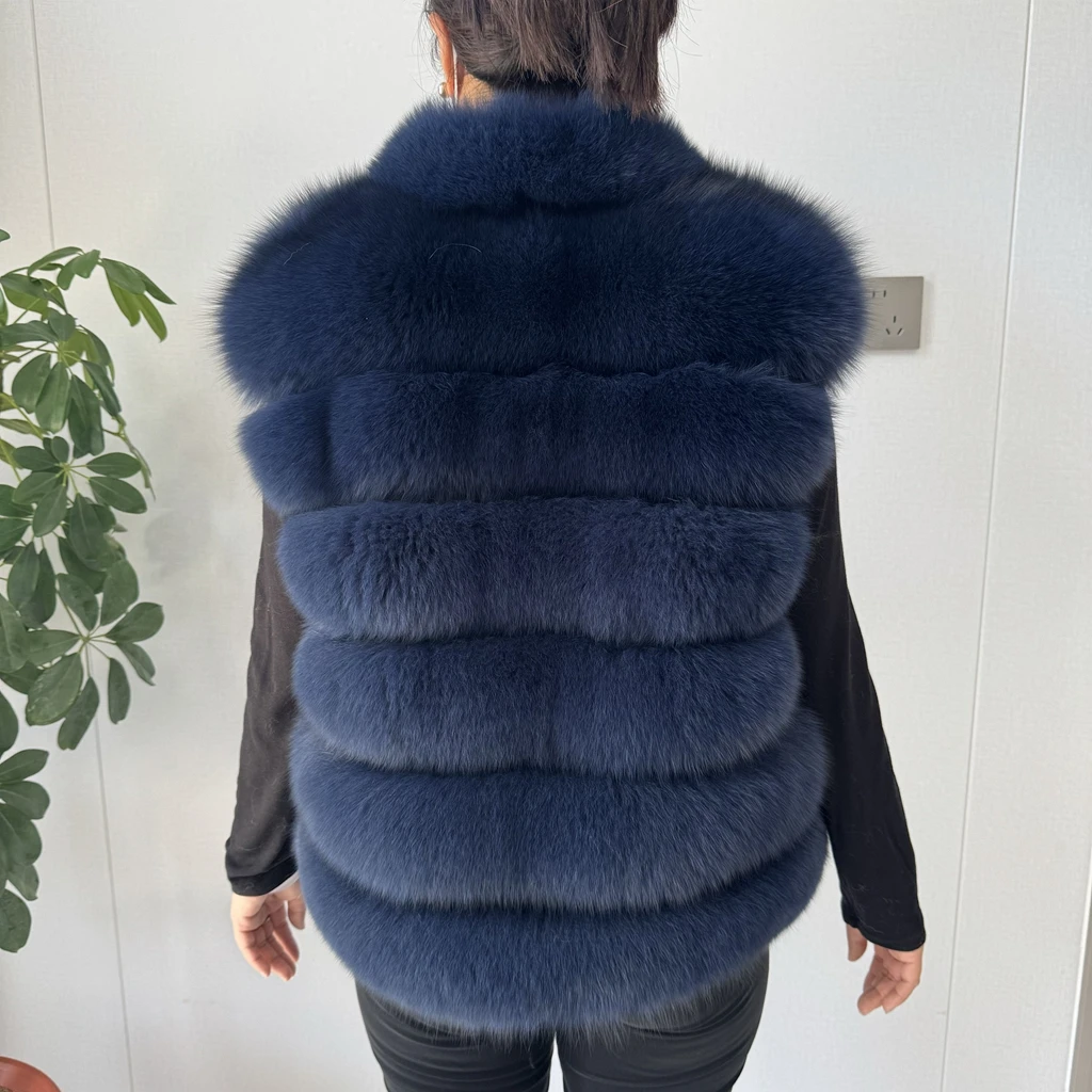 2026 NEW style Fox Fur Coat Real Winter New Outwears Women's Fashion Luxury Jacket High Quality Clothing Natural And Stand Colla