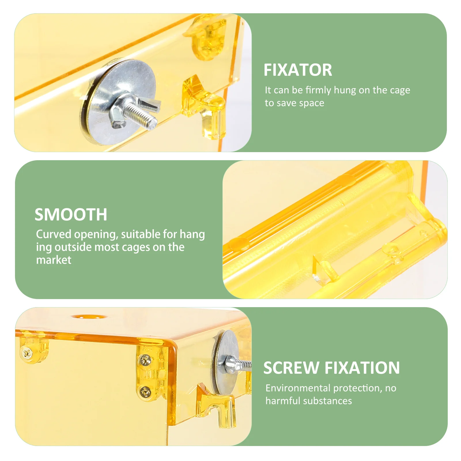 

Bird Bath Hanging Bathtub Transparent Thickened Basin Parrot Sparrow Shower Box Cage Accessory Bird Supplies Parrot Bathing Tub