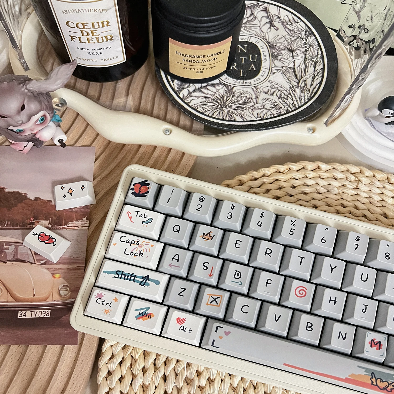 75 Layout Keycaps Love Letter Future Graffiti Neutral Style Keycaps Cherry 95 Keys For Hi75 Aula F75 Keycaps