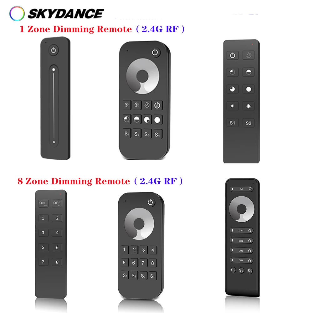 

SKYDANCE 2.4G RF Wireless Dimming Handy Remote Single Color LED Dimming Control Work with Skydance Wireless Dimmer Receiver