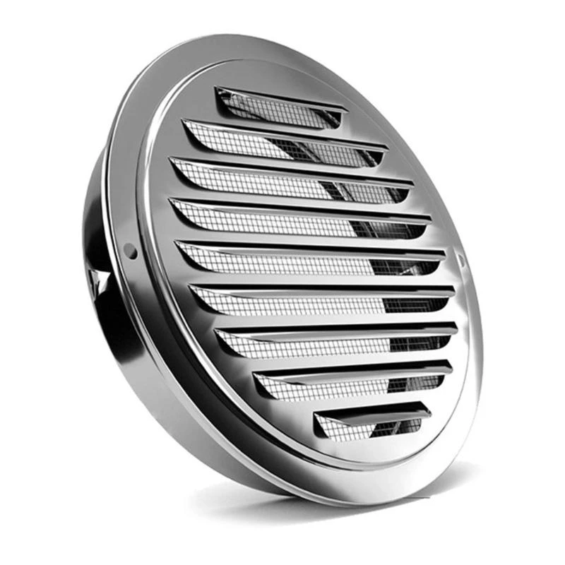X9FA Practical Sturdy Stainless Steel Round Wall Vent with Fine Designs for Efficient Air Flowing in Garages Daily Use