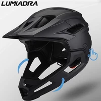 Casco de bicicleta de cara completa desmontable para adultos, protector de barbilla transpirable, casco de bicicleta, equipo de seguridad para ciclismo de montaña y carretera
