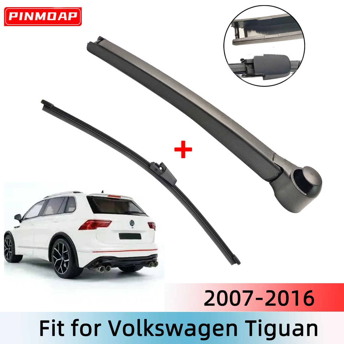 1/2PCS Heckscheibenwischerblatt Wischerarm Kit für Volkswagen Tiguan 2007-2016 Windschutzscheibe Windschutzscheibe Heckscheibe
