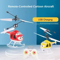 Rechageable Induction Remote Control Dual-mode Helicopter Drop and Collision Resistant RC Aircraft Children's Toys