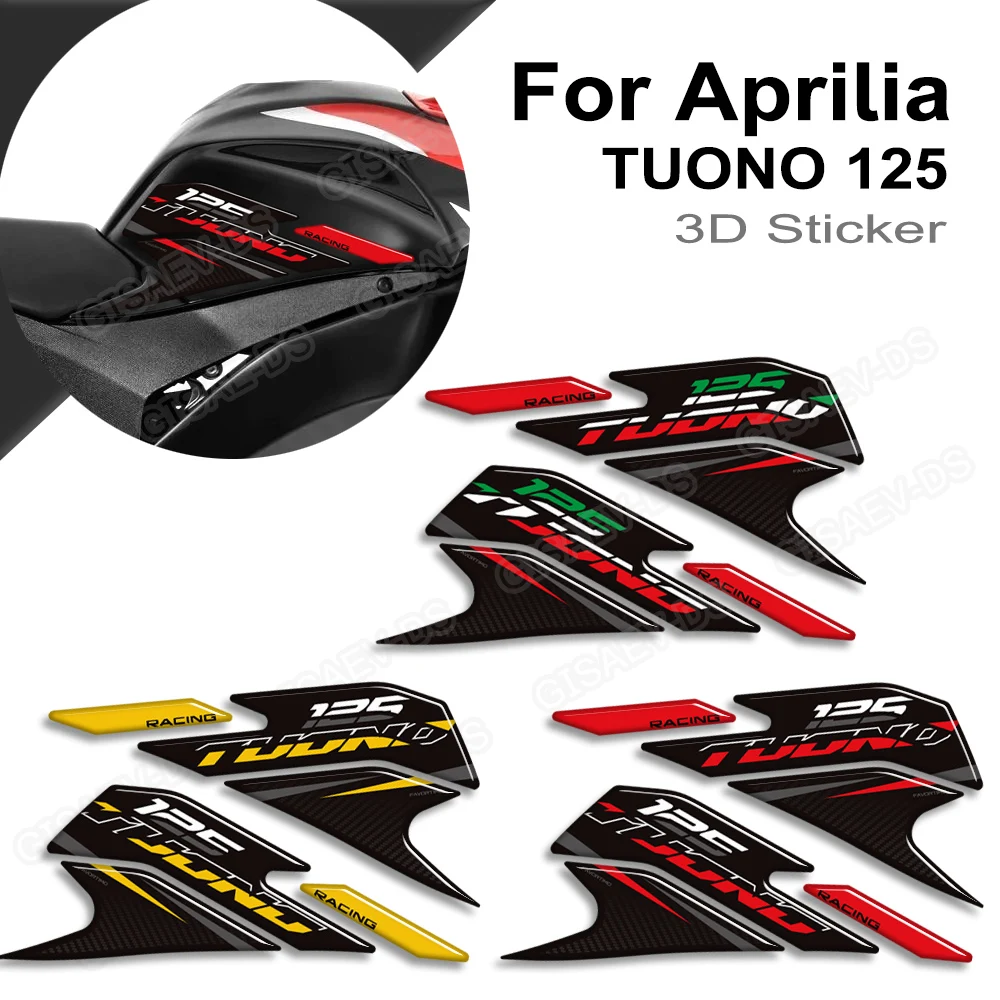 

Motorcycle For Aprilia TUONO 125 Tank Pad Side Grips Gas Fuel Oil Knee Protector Stickers Decals 2025 2026 ﻿