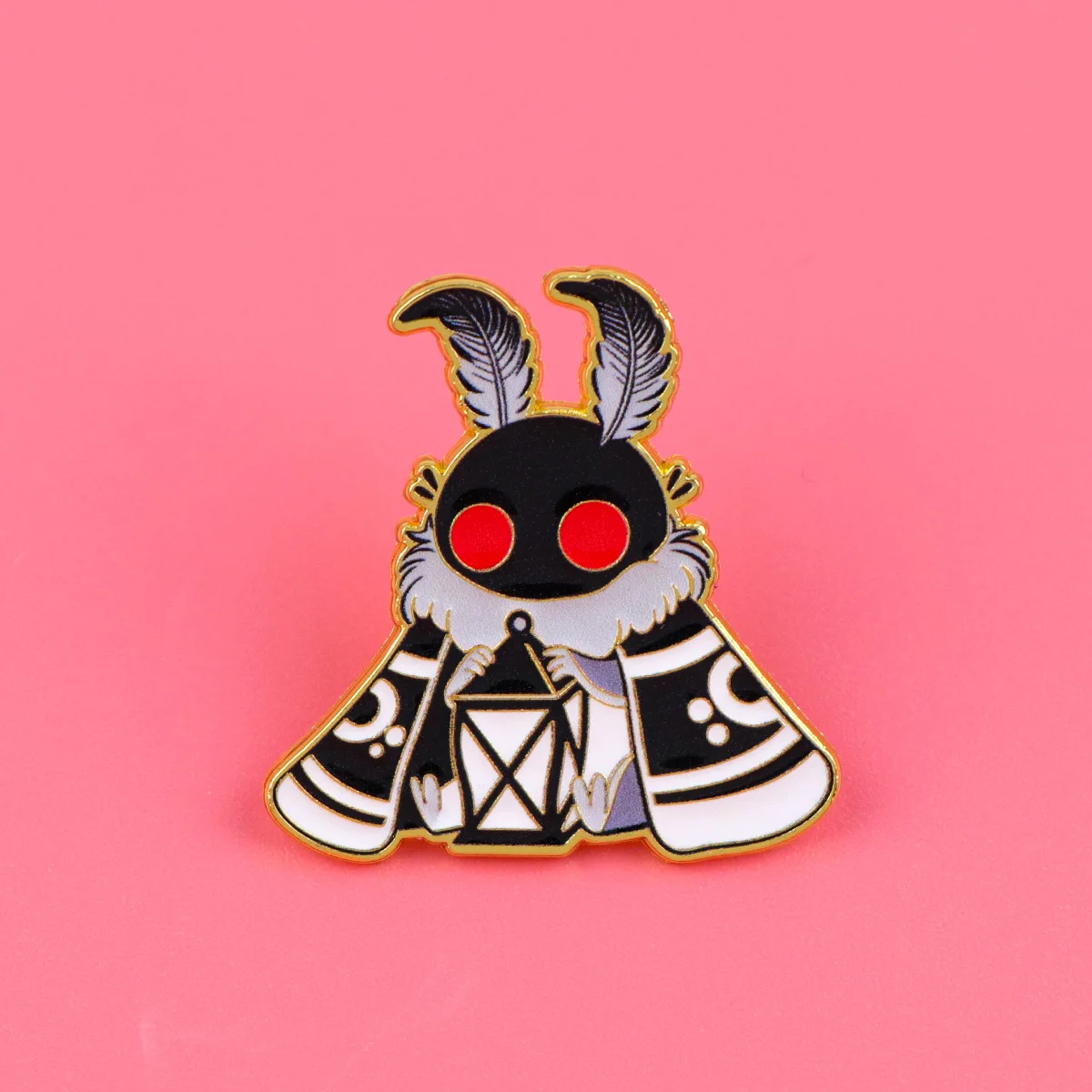 Mothman Emaille-Anstecknadel Gotische Brosche Reversnadel für Taschen Jacken Kleidung Accessoires Punk-Schmuck Halloween-Geschenk – Detail 2
