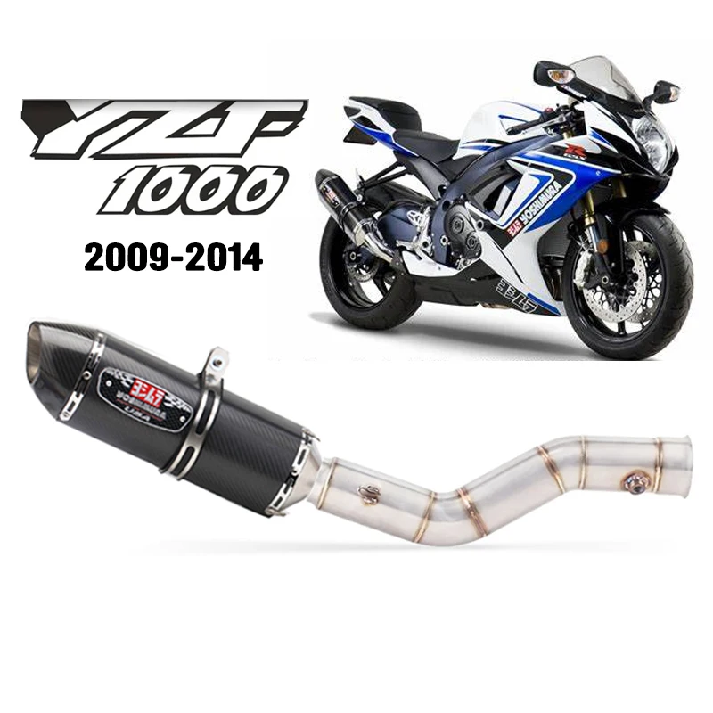 

Yzf1000 Full Exhaust System Slip On For Yamaha Yzf R1 Yzf1000 2009-2014 Motorcycle Escape Muffler Modified Contact Milddle Pipe