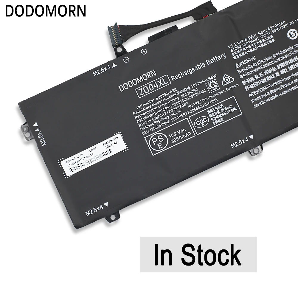 Imagem -05 - Dodomorn Bateria para Laptop hp Zo04xl Zbook Studio g3 g4 Series 808396421 808450001 Hstnn-cs8c Hstnn-c88c 64wh Zo04