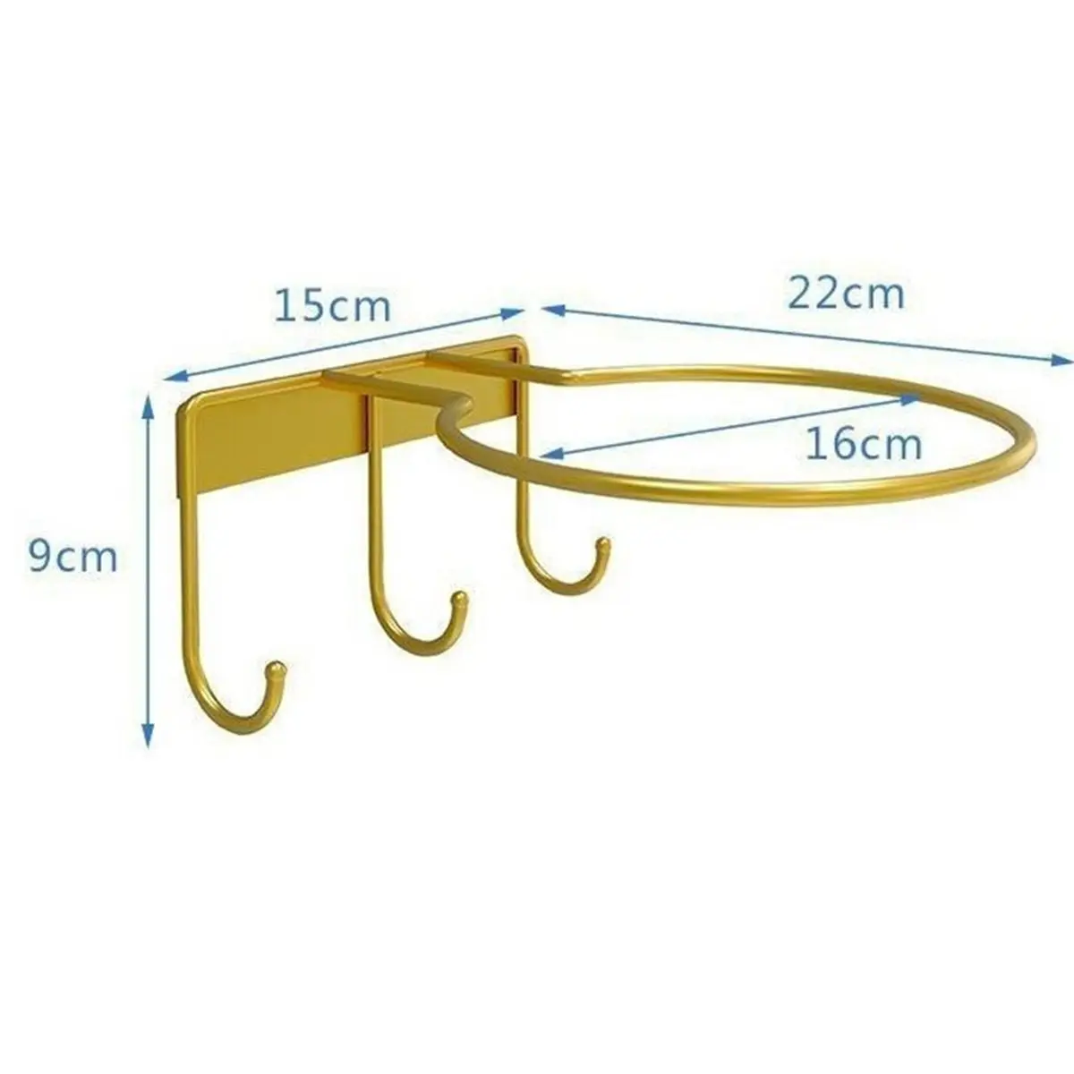 Industrial Tools Metal Basketball Holder Wall Mount - Heavy Duty with 3 Hooks for Multi-Sport Storage