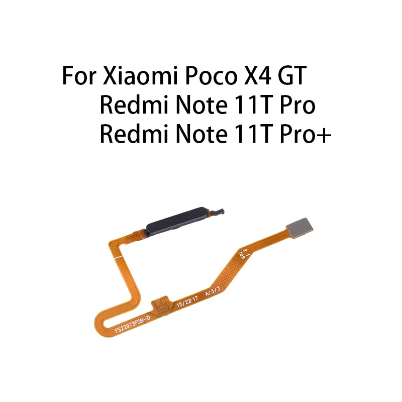 Gefensi Org Home Power Button Fingerprint Sensor Flex Cable For Xiaomi Poco X4 GT